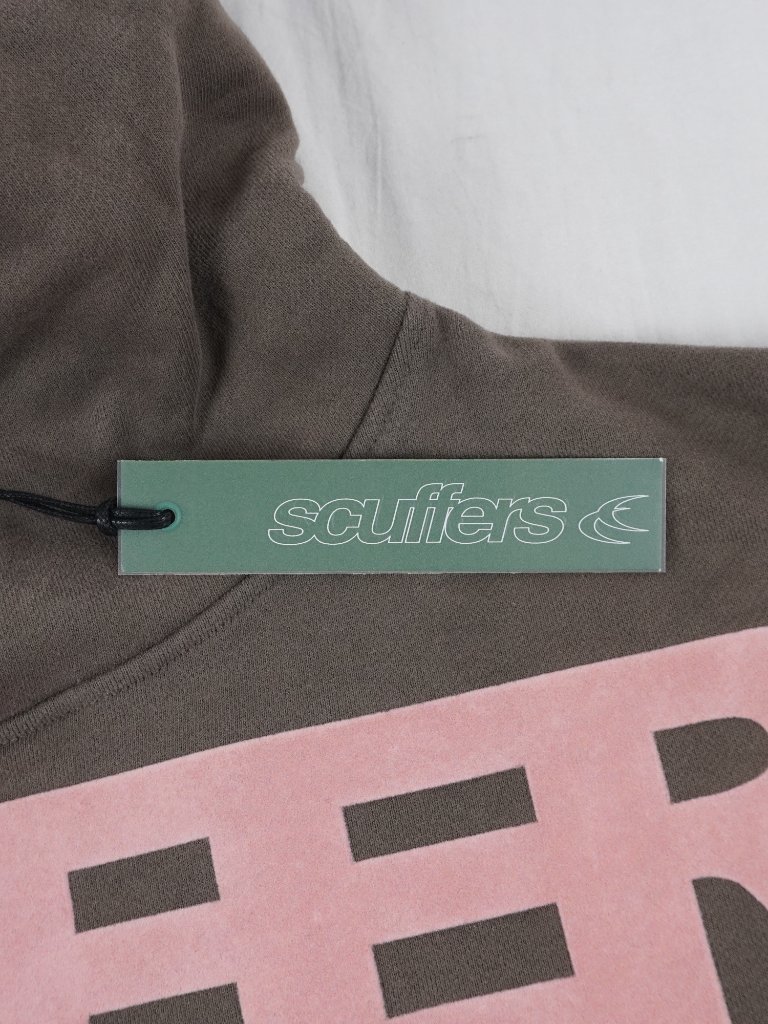 Scuffers Flock Brown Pullover Hoodie With Pink Logo - Size Large - Nwt — image 8 of 8